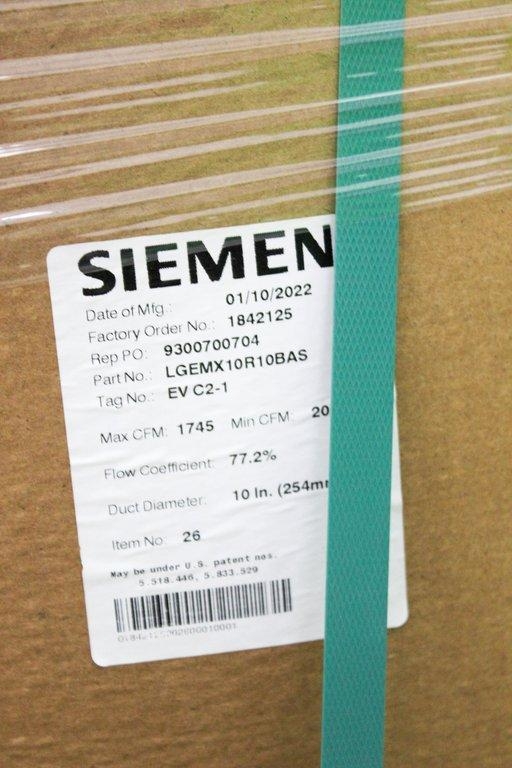 Siemens LGEMX10R10BAS Lab Room Exhaust Terminal Efficient Performance