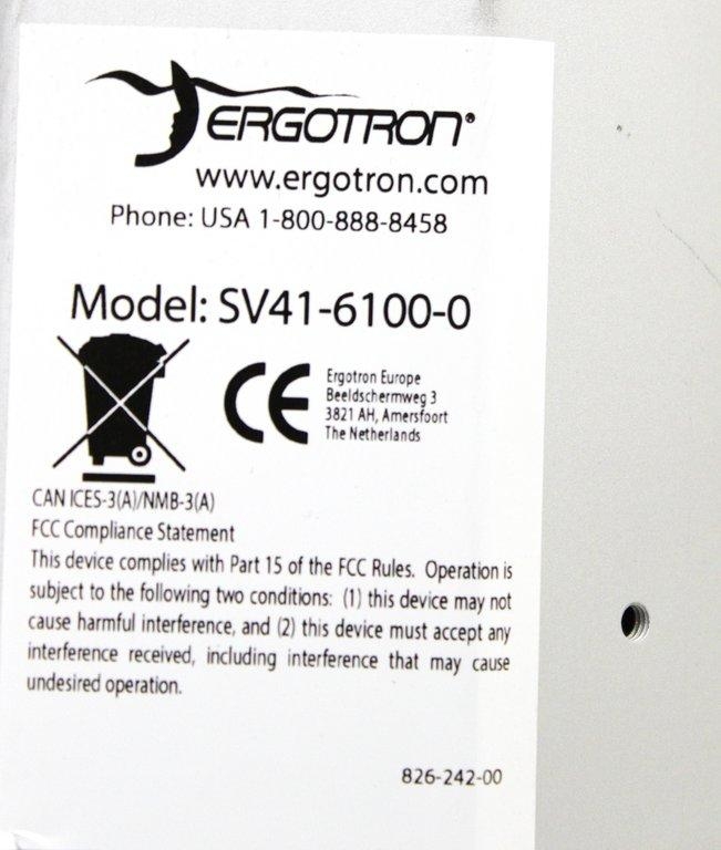 Ergotron SV41-6100-0 Medical Cart Mobile Computer Station Two Keys Incl