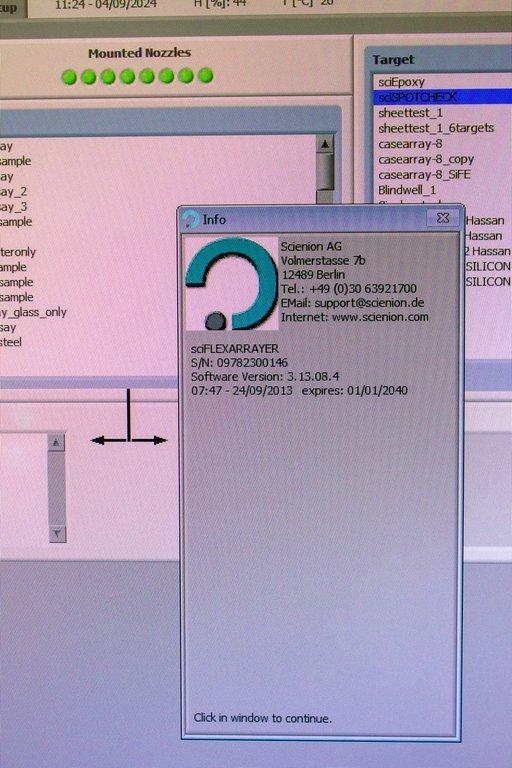 Scienion sciFLEXARRAYER S3 Ultra-Low Volume Liquid Handling Includes Computer