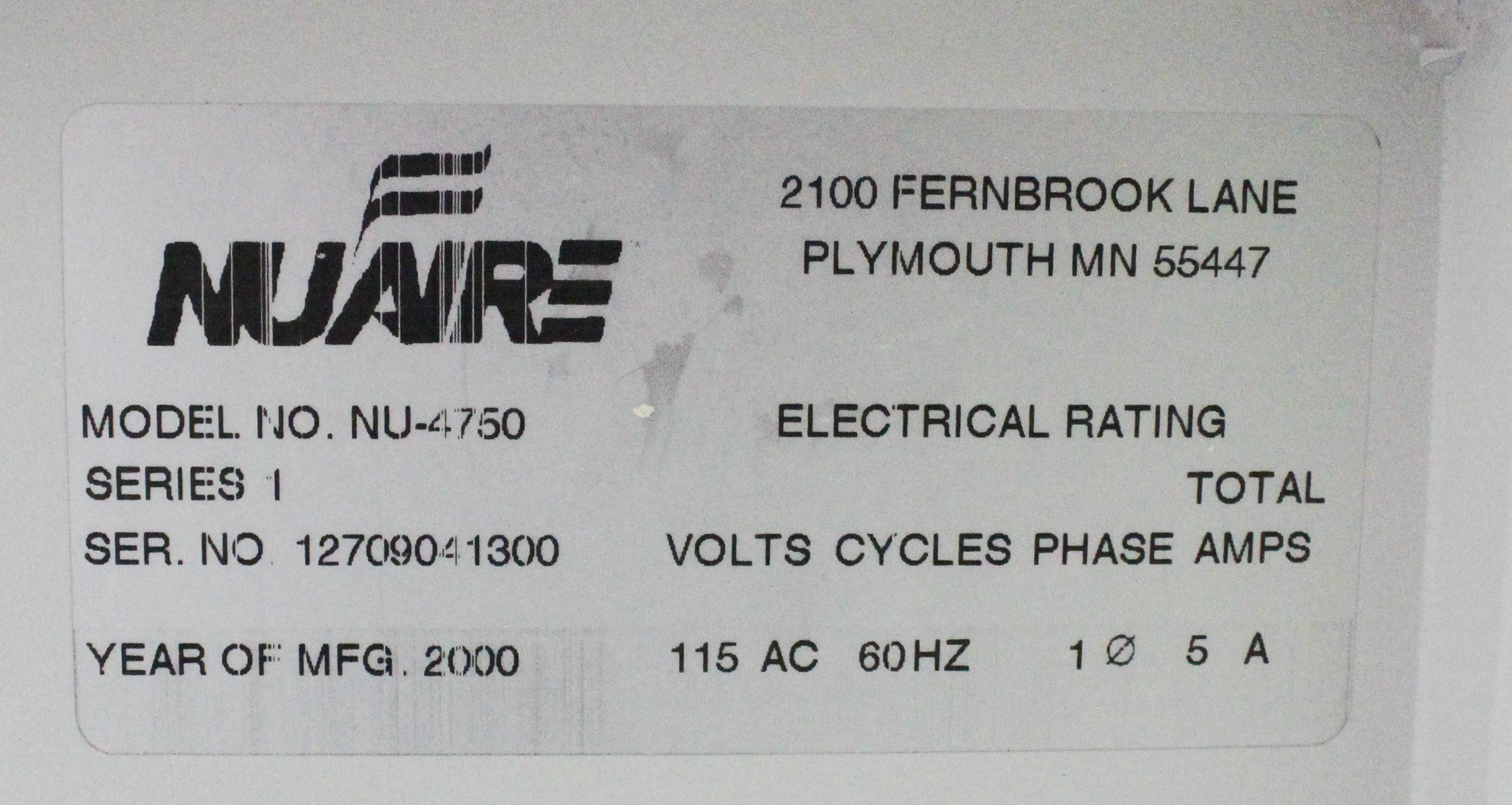 NuAire NU-4750 CO2 Water-Jacketed Incubator for In-Vitro Growth