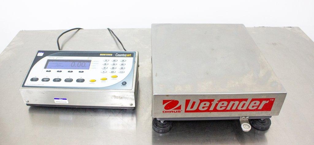 Ohaus D30BR Defender Scale Bench 60lb Legal for Trade Stainless Base