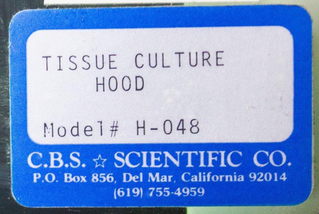 CBS H-048 Electrophoresis Tissue Culture Hood UV/Fluorescence Lamps 120V