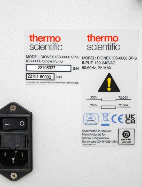 Thermo Dionex ICS-6000 SP-6 Analytical Chemistry Analyzer 100V-240V 50Hz/60Hz