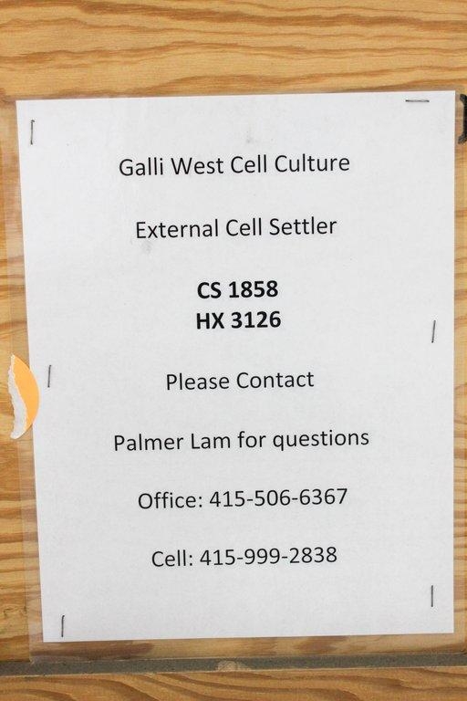 Bulling CS1858 Gali Cell Culture Compact Stainless Steel Settler USED