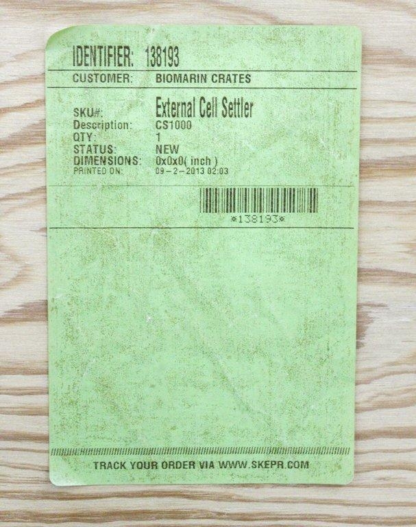 Bulling CS1858 Gali Cell Culture Compact Stainless Steel Settler USED