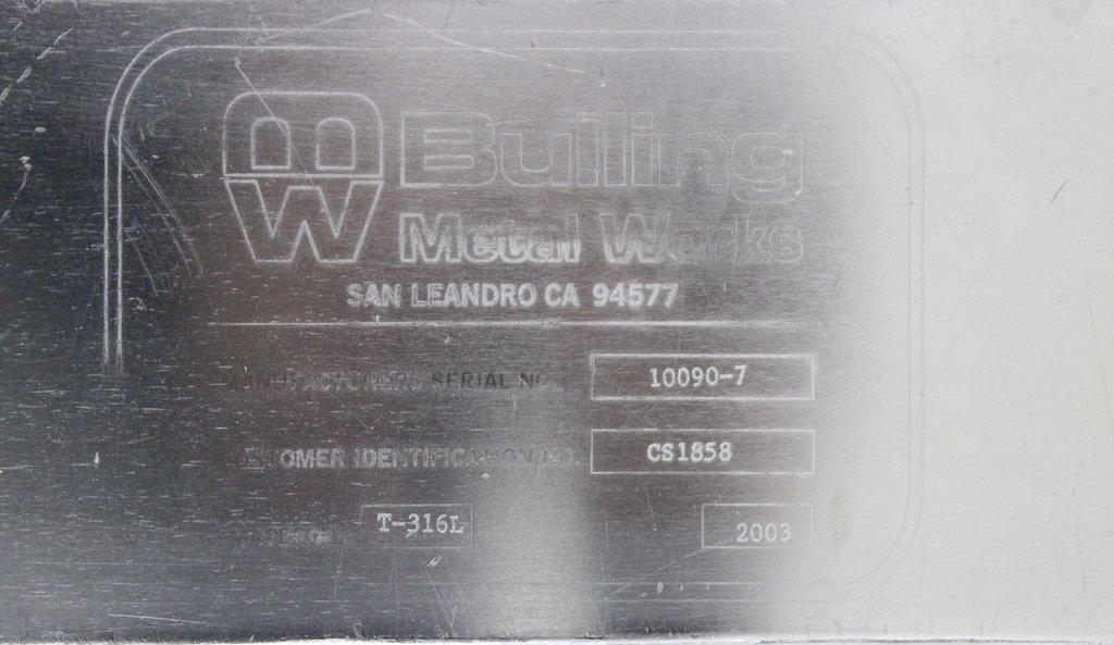 Bulling CS1858 Gali Cell Culture Compact Stainless Steel Settler USED