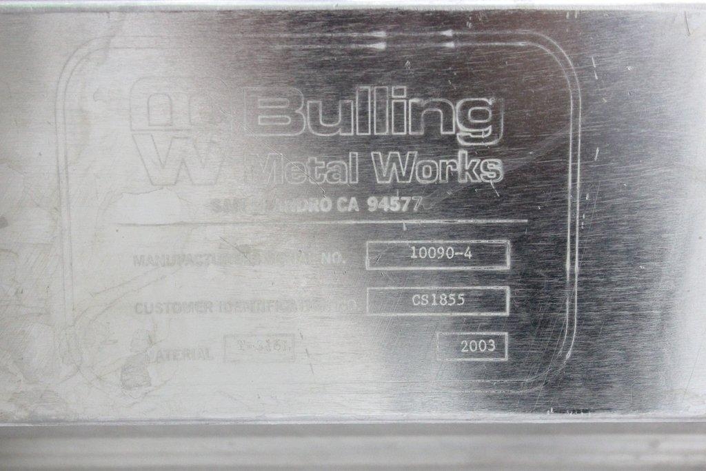 Bulling Metal Works CS1855 Cell Settler T-316L Stainless Steel Unit