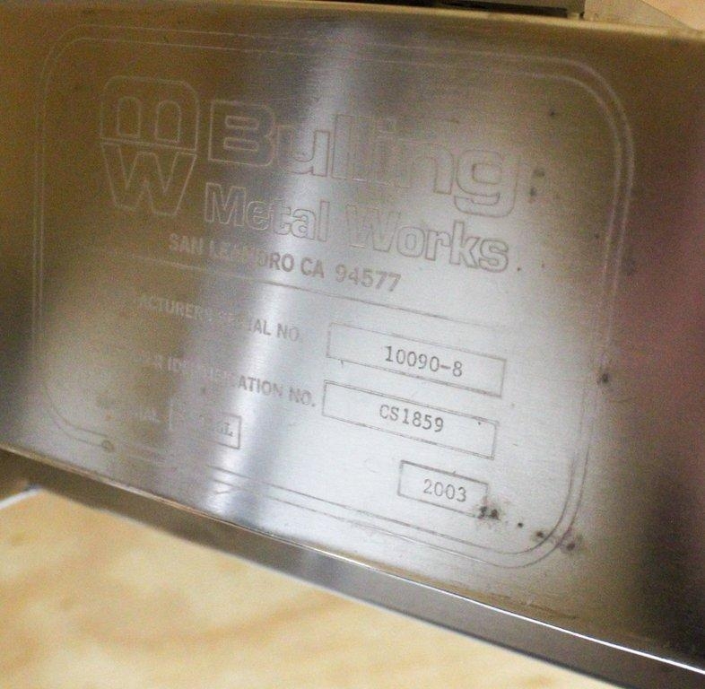 Bulling Metal Works CS1859 External Cell Settler T-316L VG