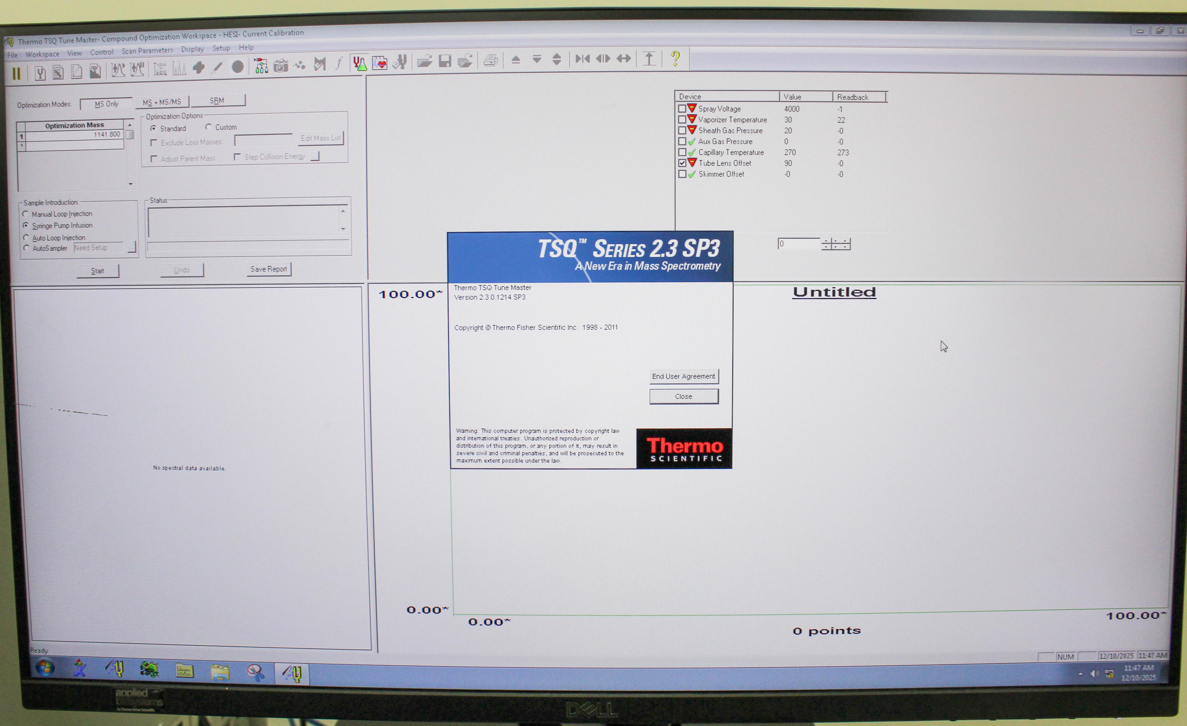 Thermo TSQ Quantum Access MAX Mass Spectrometer LC-MS/MS Computer Included
