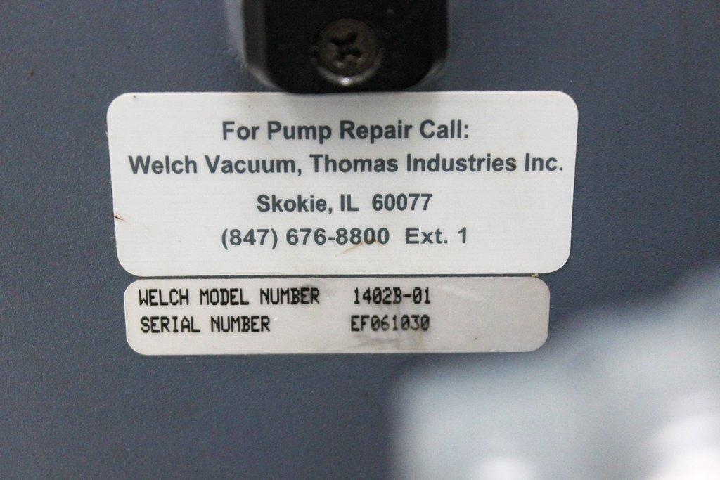 Welch DuoSeal 1402B-01 Two-Stage Rugged Belt Drive Pump, Tested, VG