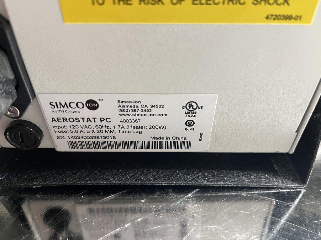 Simco 4003367 Ionizing Equipment Analytical Accessory Near New USA