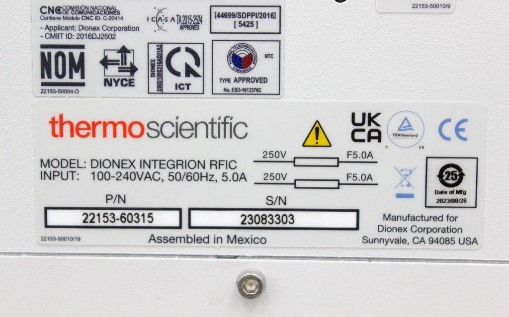 Thermo Dionex Integrion RFIC Analyzer Groundbreaking System Fair Condition