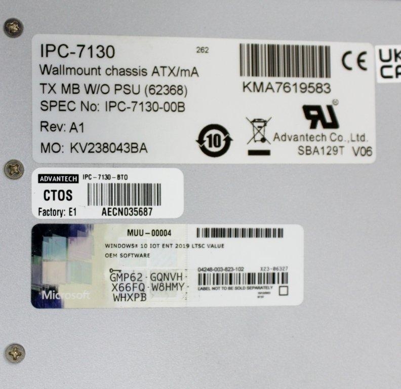 Advantech IPC-7130 ATX Wallmount Chassis with ATX/mATX Support 120V