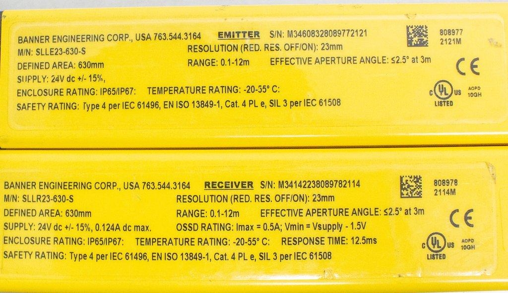 Banner EZ-Screen LS Safety Light Curtain System Good Cond Industrial