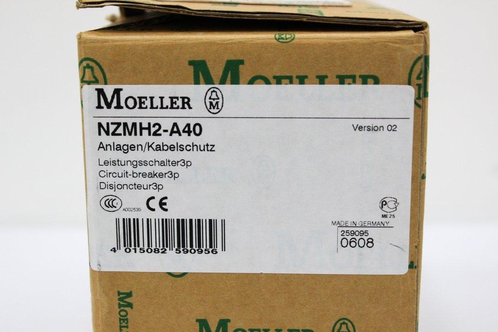 Moeller NZMH2-A40 Circuit Breaker 3 Pole 500VAC Thermal Magnetic 40A