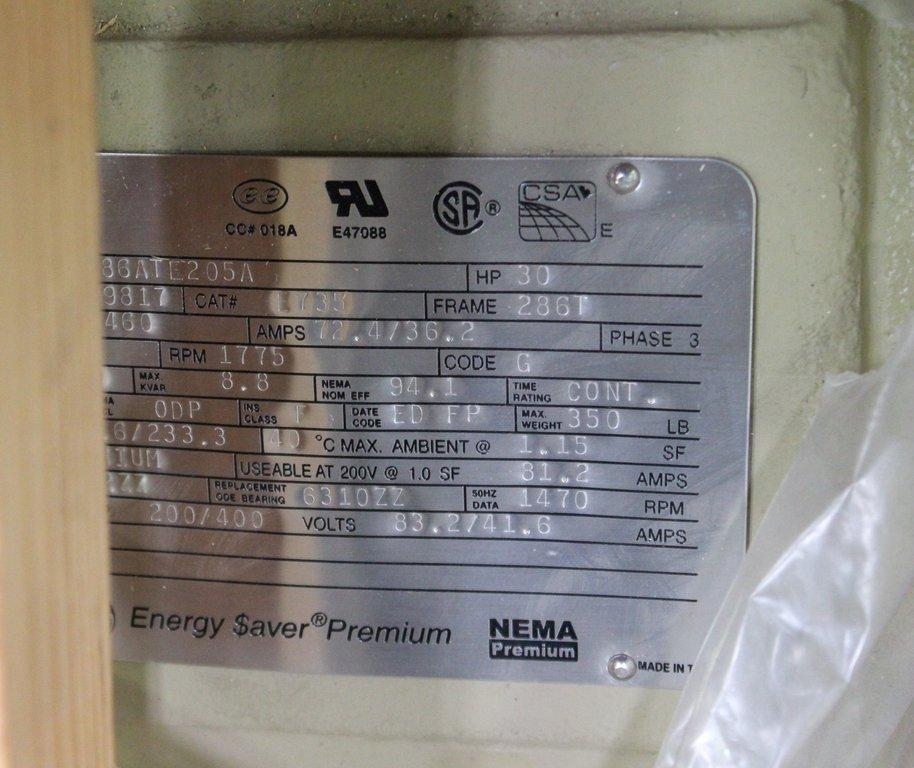 GE 5KS286ATE205A Motor 30 HP Frame E735 Industrial USA 230-460V 1775 RPM