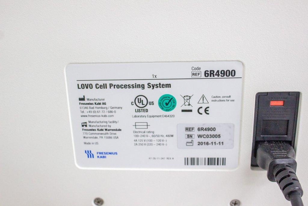 Fresenius Kabi LOVO 6R4900 Cell Processing System for Efficient Lab Operation