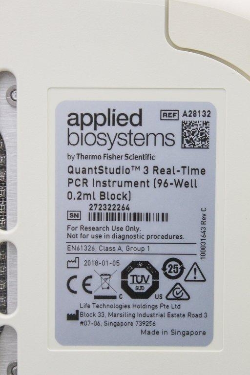 ABI QuantStudio 3 PCR Instrument 96 Well Good Condition Cosmetically Worn