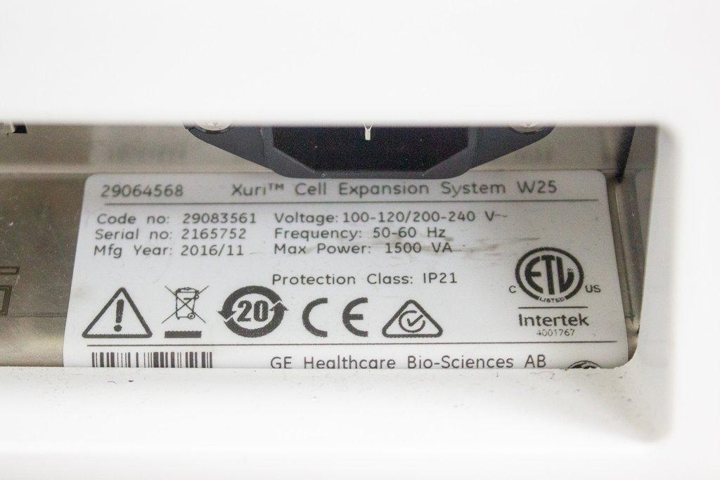 GE Healthcare Xuri W25 Bioreactor Cell Expansion System 25L Automated