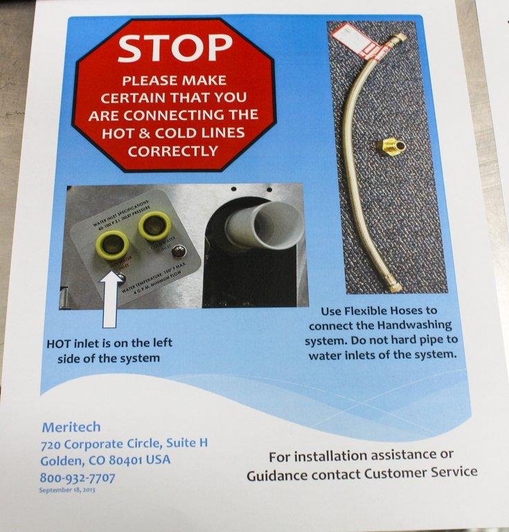 Meritech Clean Tech 500EZ Handwashing System Automatic Infrared 0.6 Gallons