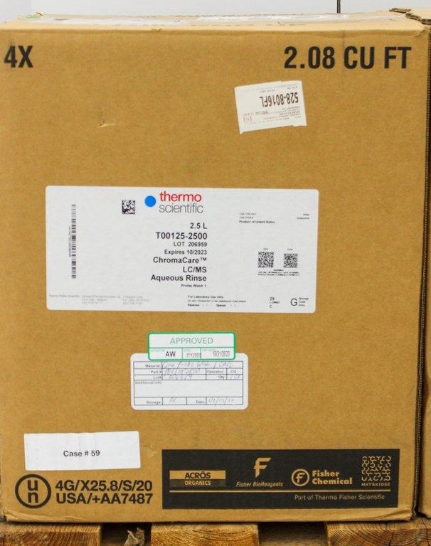 Thermo UN1230 UN1648 Set of Methanol Acetonitrile Glass Bottles LC-MS 6.5L