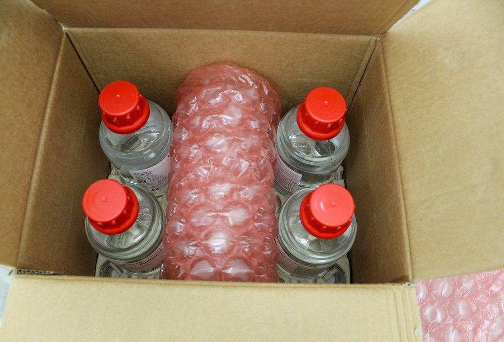 Thermo UN1230 UN1648 Set of Methanol Acetonitrile Glass Bottles LC-MS 6.5L