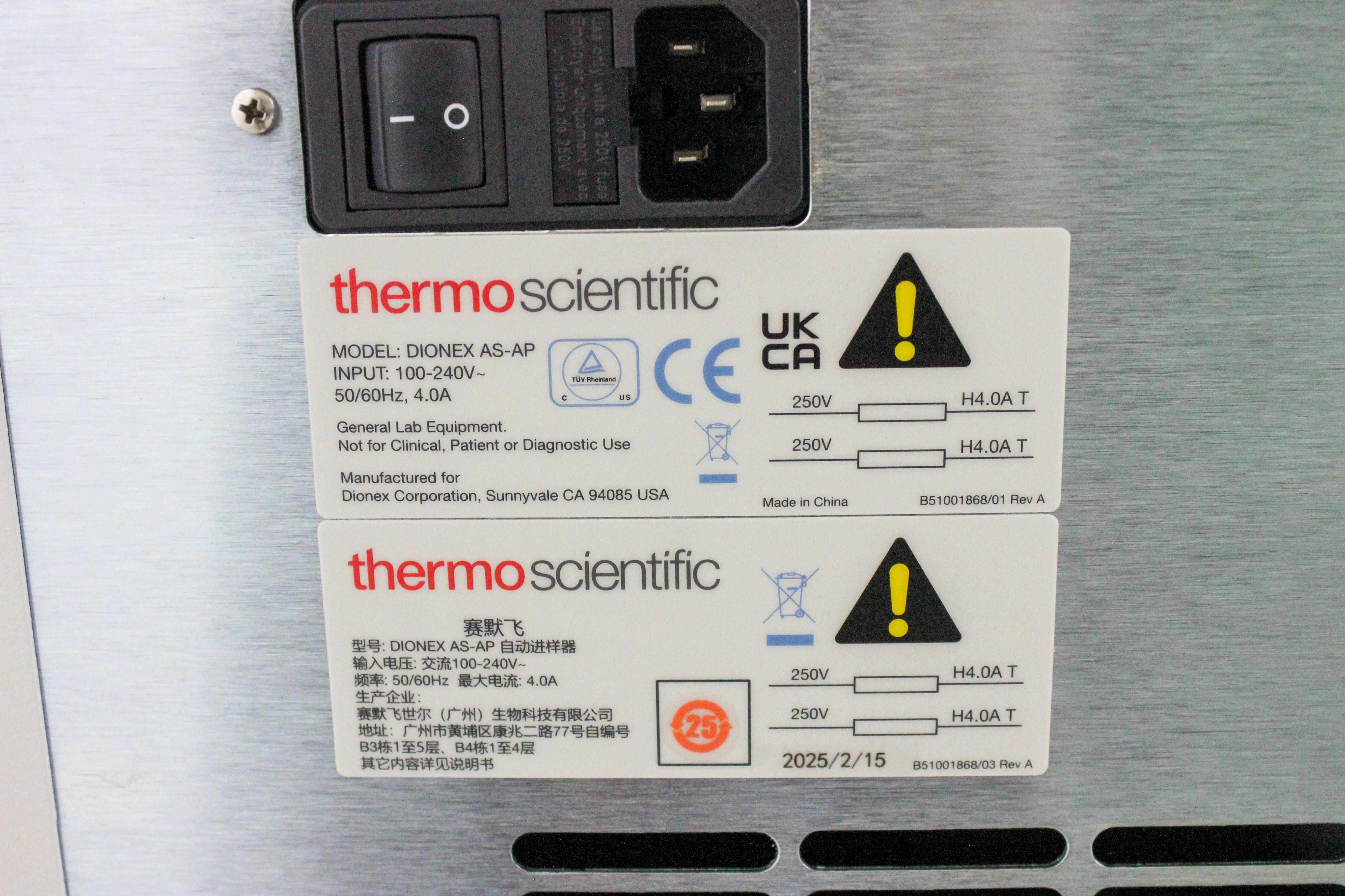 Thermo Dionex AS-AP 074922 Autosampler Ion Chromatography High Precision