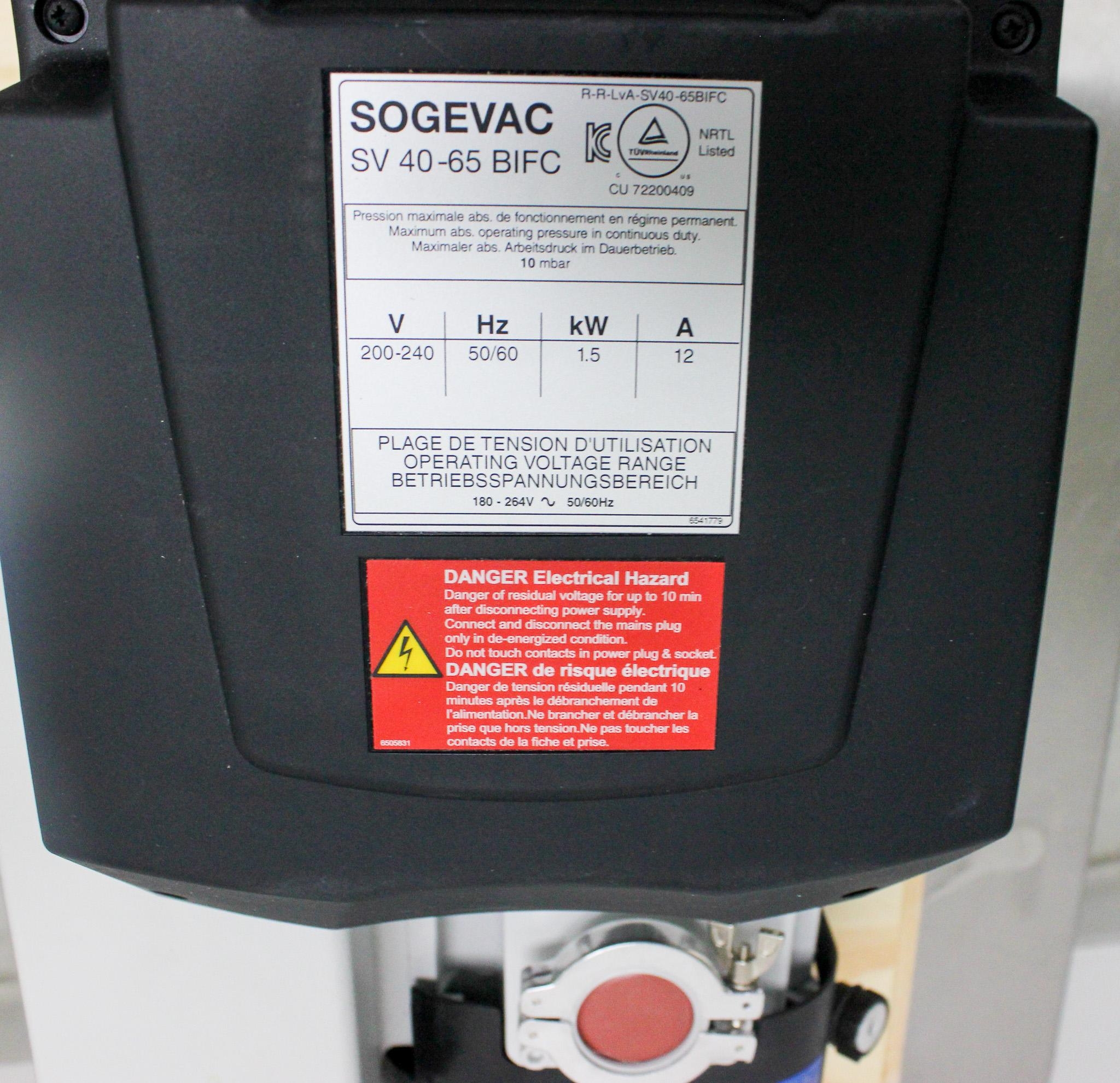 Leybold SV65BIFC Vacuum Pump Compact Design Low Noise Reliability