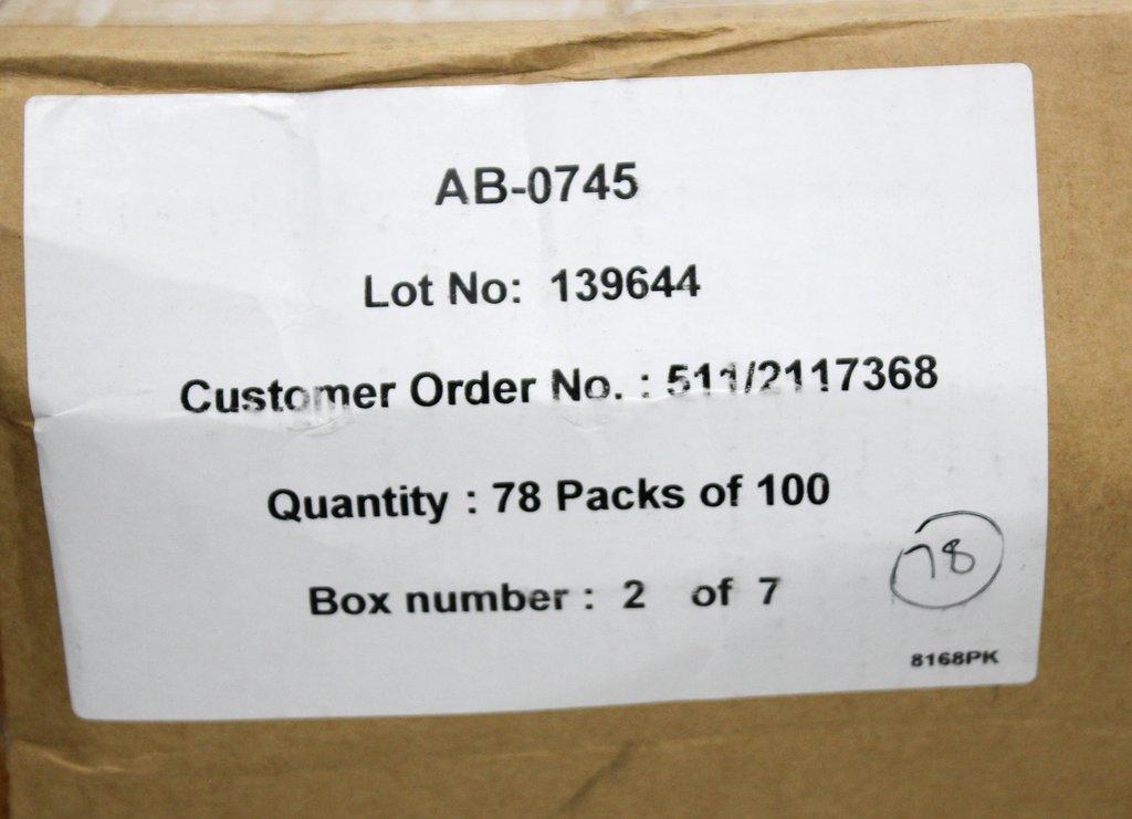 Thermo AB-0745 Easy Peel Heat Sealing Foil Sheets Case 7800 Science Lab