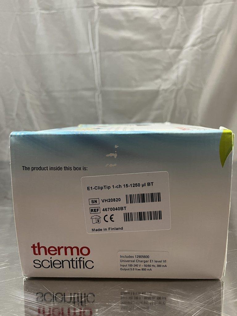 Thermo Scientific 4670040BT Pipettor 15-1250uL Good Condition 1 Channel