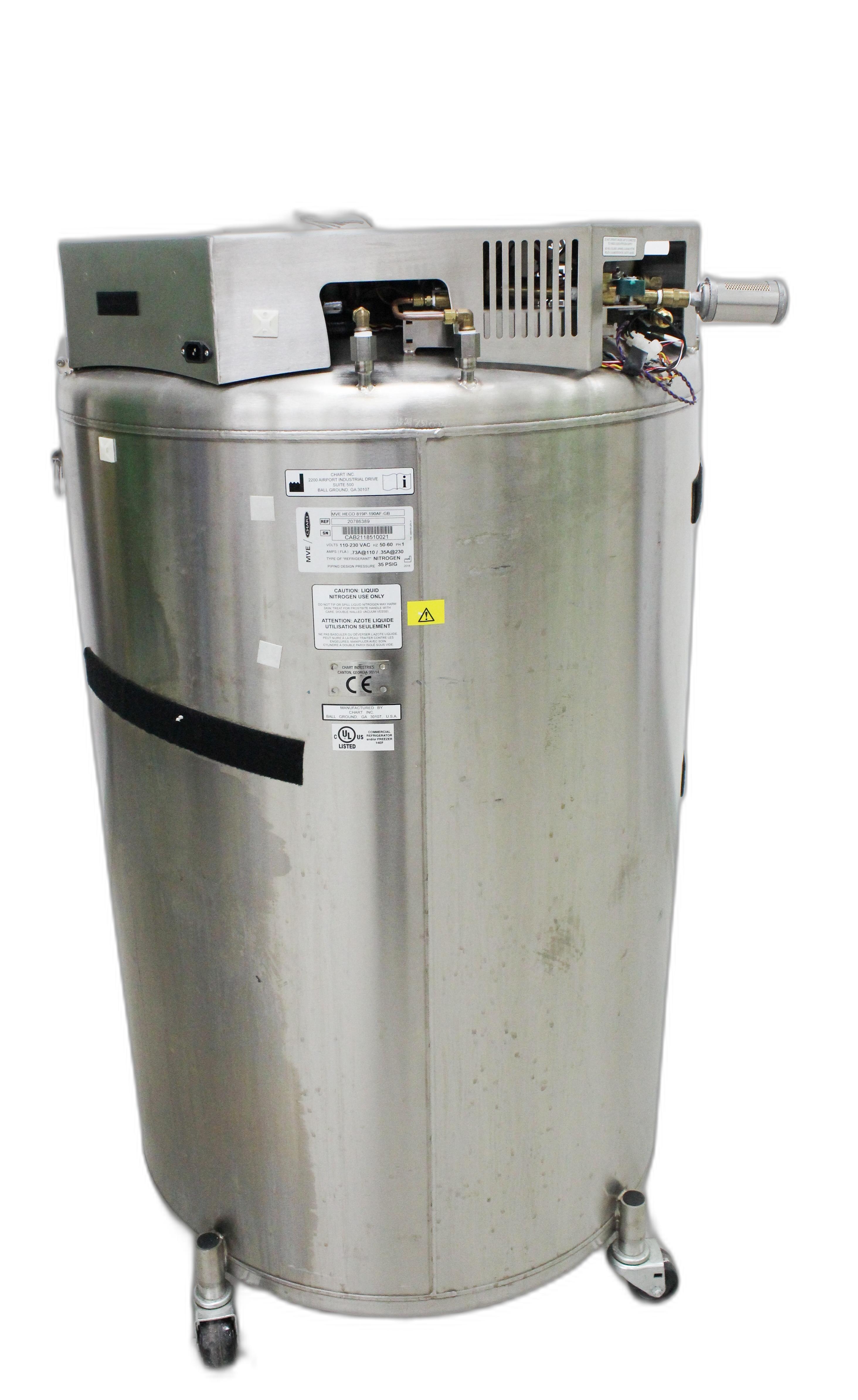 Chart MVE 819P-190AF-GB Cryogenic Storage LN2 Freezer Vapor Phase