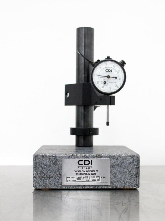 CDI Chicago Dial indicator Co. 6066-1S Dial Indicator Base 6x6 Grnt RGD STM