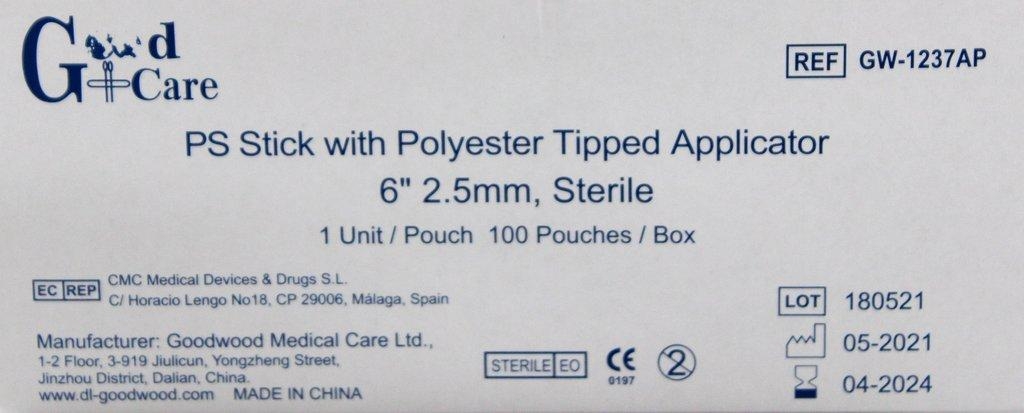 Puritan Sterile 6'' Rayon Tipped Applicators Medical Testing Supplies