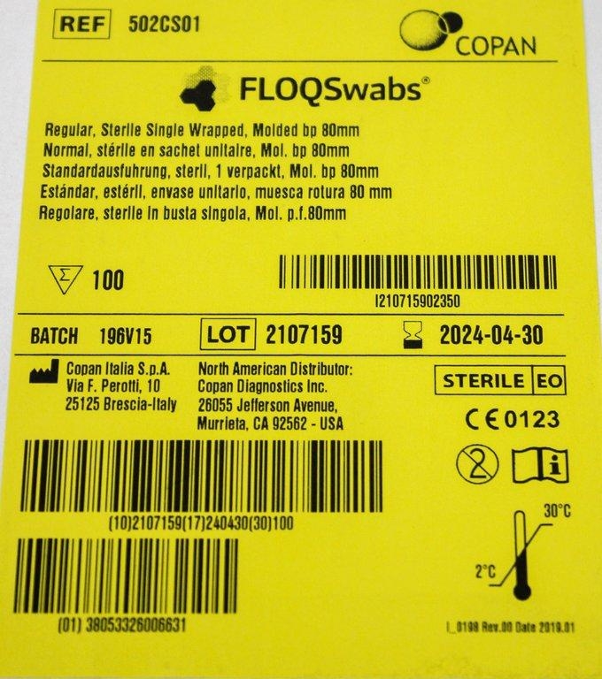 Puritan Sterile 6'' Rayon Tipped Applicators Medical Testing Supplies