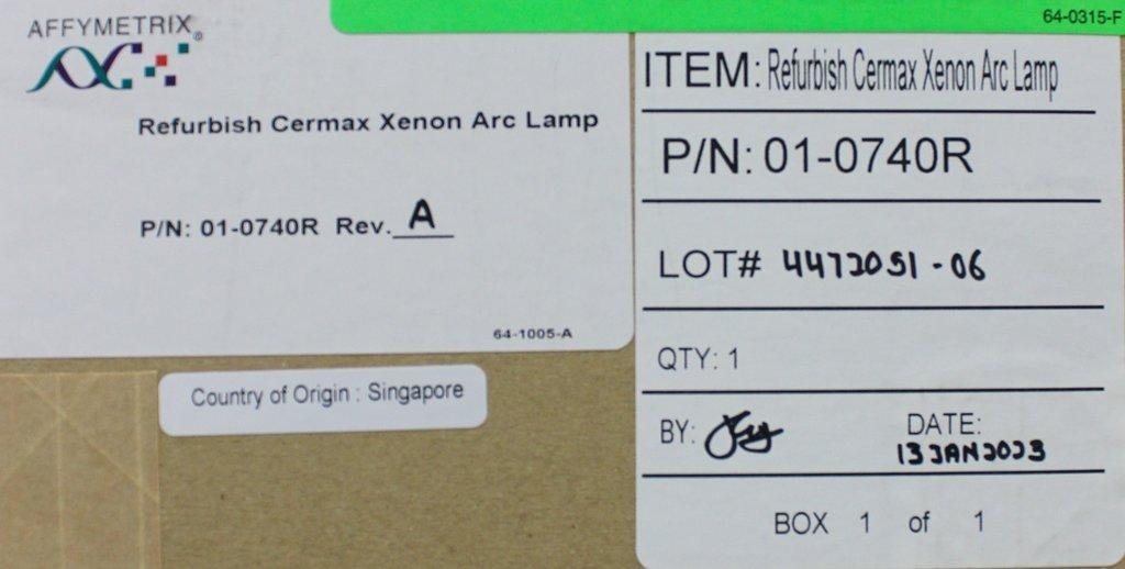Affymetrix Y1951 Cermax Xenon ARC Lamp Turn-Key Fully Functional USA