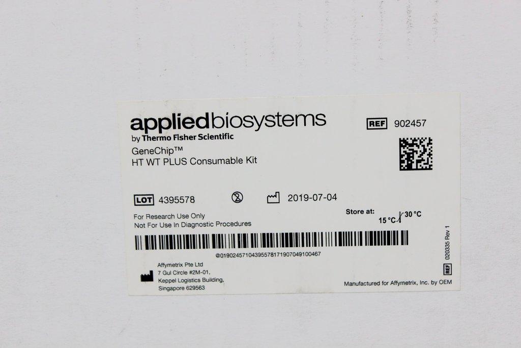 ABI 902457 Genechip HT WT Kit Molecular Biology Consumable Set of 2 Cases