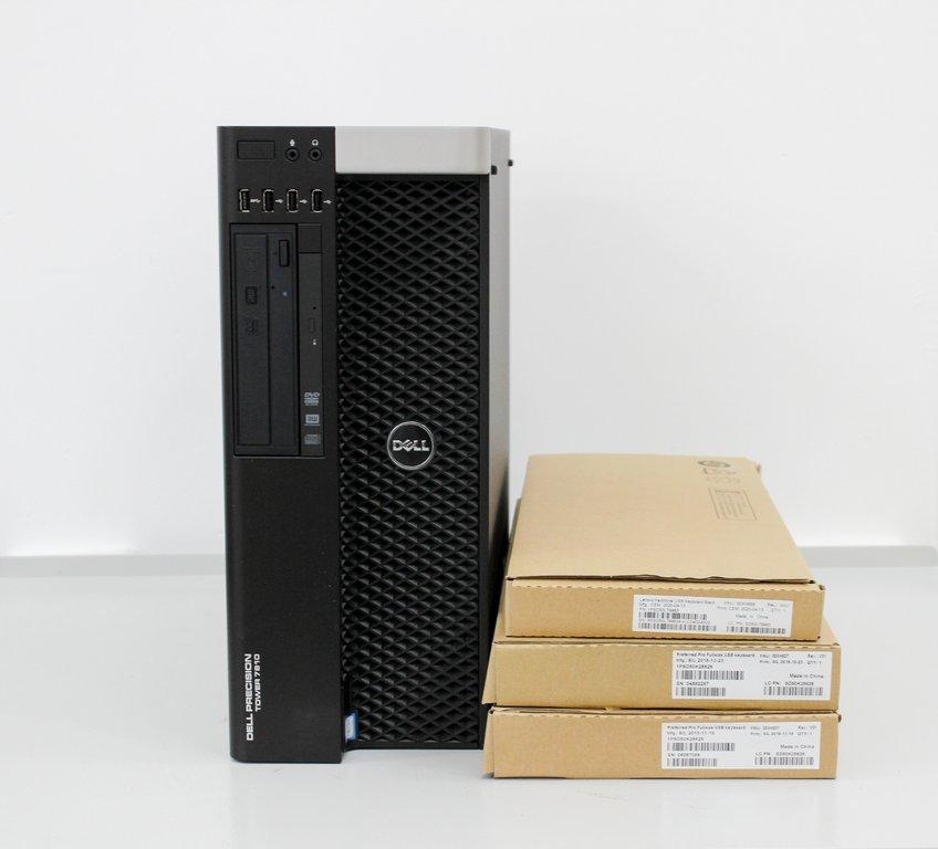 Dell Precision Tower 7810 Computer IT System with Quadro NVS Card 3 Keyboards