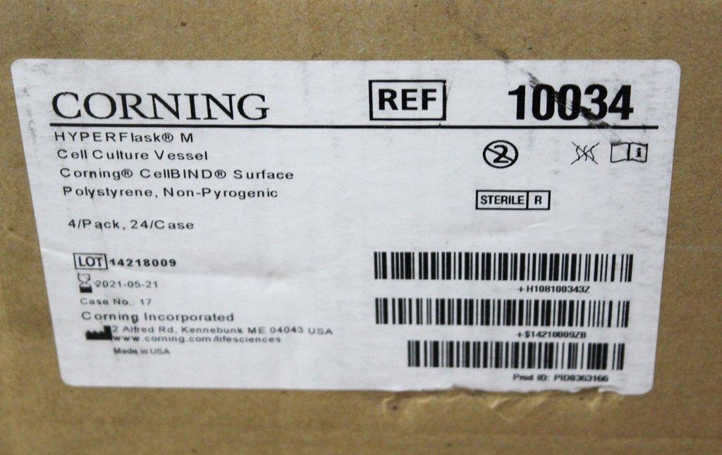 Corning 10034/431463/430168 Cell Culture Flask Set with Vent & Plug Seal Caps