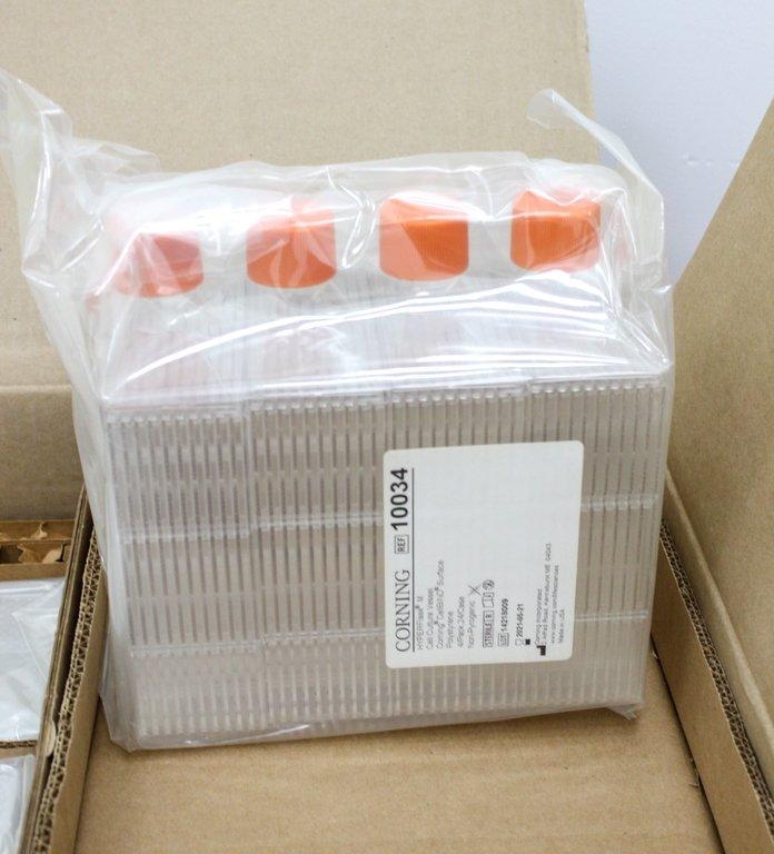 Corning 10034/431463/430168 Cell Culture Flask Set with Vent & Plug Seal Caps