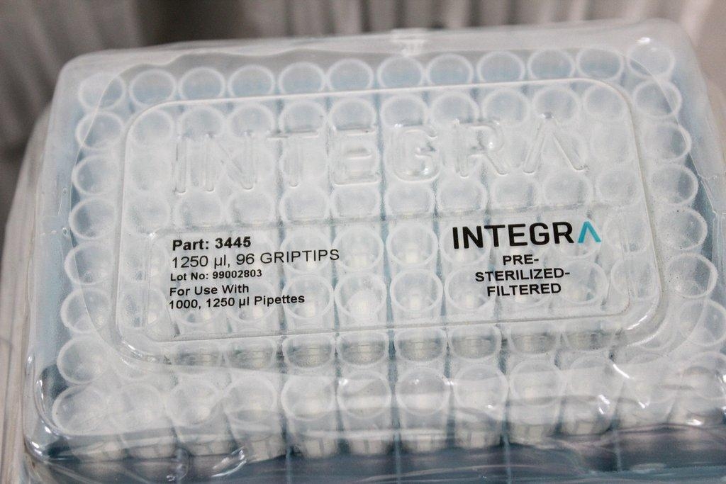 Integra 1000,1250ul Pipettes 96 Grip Tips Case New Lab Consumables