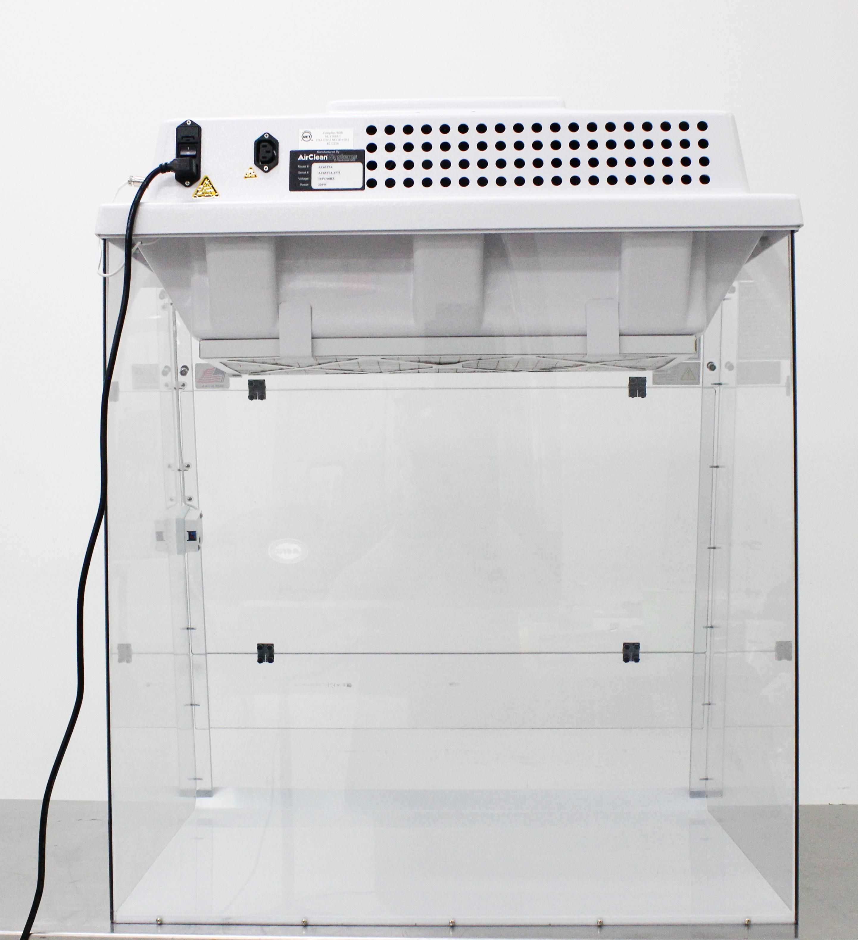 Air Clean Systems AC632TA PCR Workstation, Ductless Chemical Fume Hood, 120V