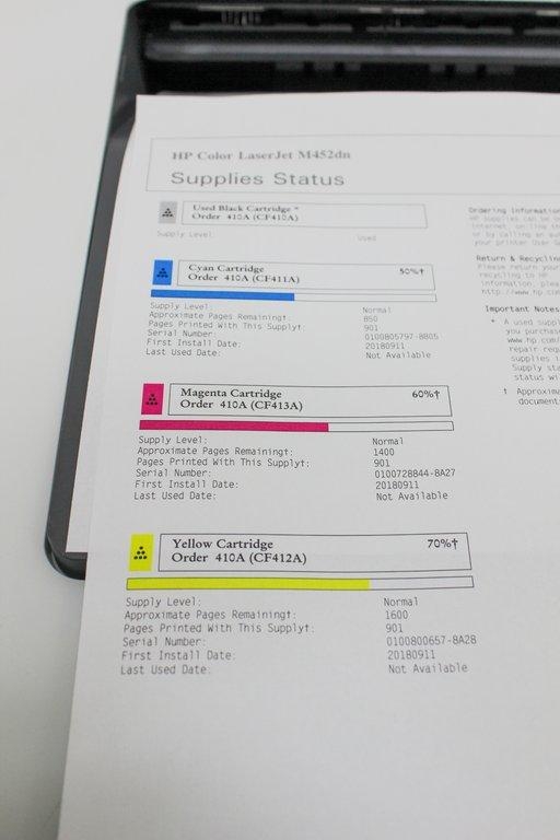 hp Color Laser Jet Pro M452dn Printer With Duplex Printing, VG Condition