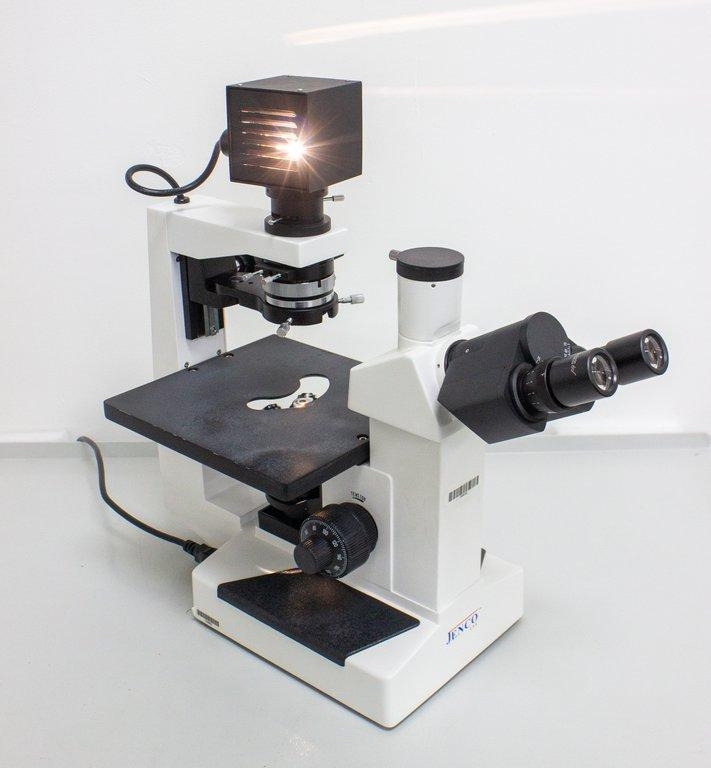 Jenco Inverted Compound Microscope Good Condition PL10/PL24/PL40 Objectives