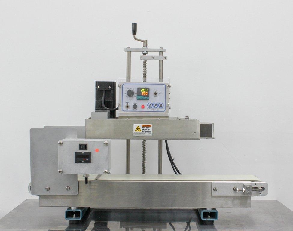 APM TCBSDM.3/8.6X3 Table Conveyor Band Sealer Max Speed 35FPM ChromePlated