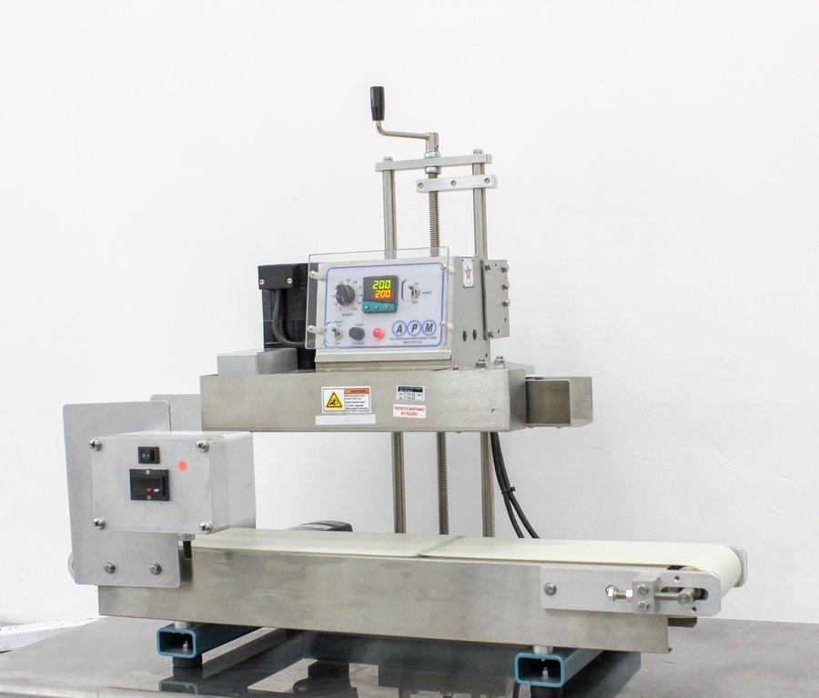 APM TCBSDM.3/8.6X3 Table Conveyor Band Sealer Max Speed 35FPM ChromePlated