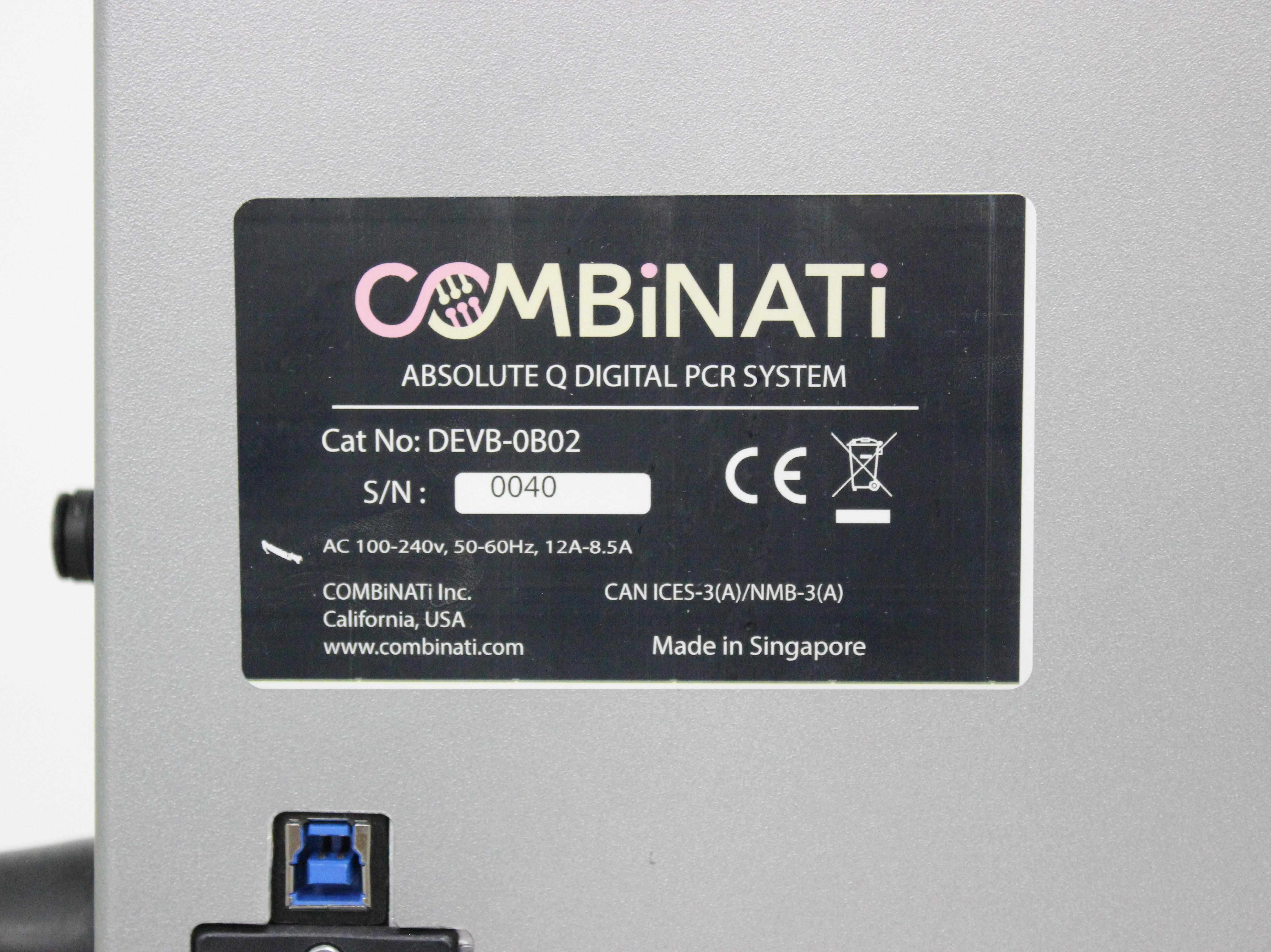Combinati Absolute Q Digital PCR System dPCR with MAP Tech 90-Min Process