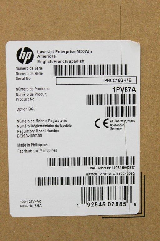 HP LaserJet Enterprise M507 Printer 1PV87A Efficient High-Volume Printing