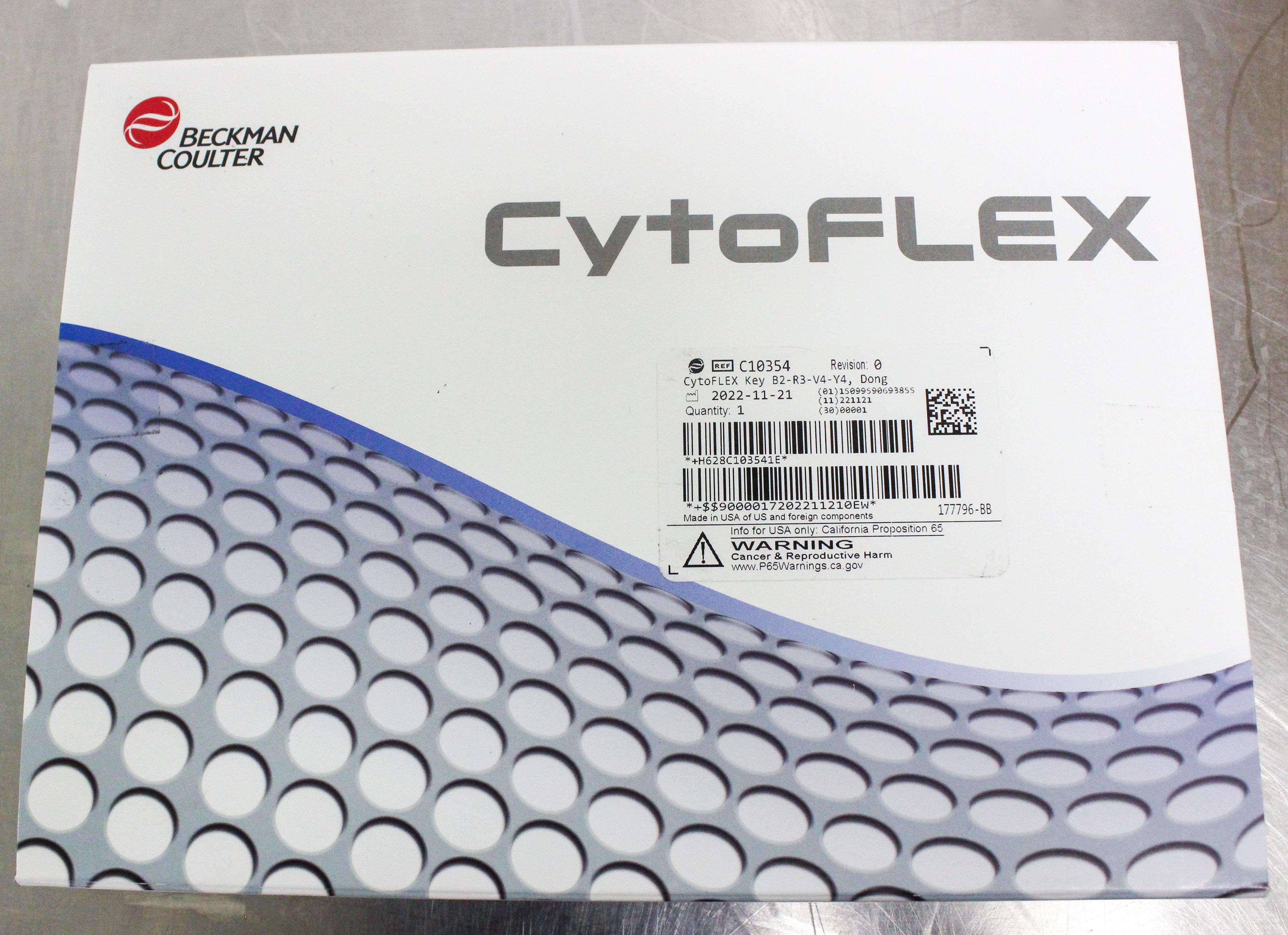 Beckman CytoFLEX S Flow Cytometer, C07822, 4 Lasers, 96-Well Plate Capability