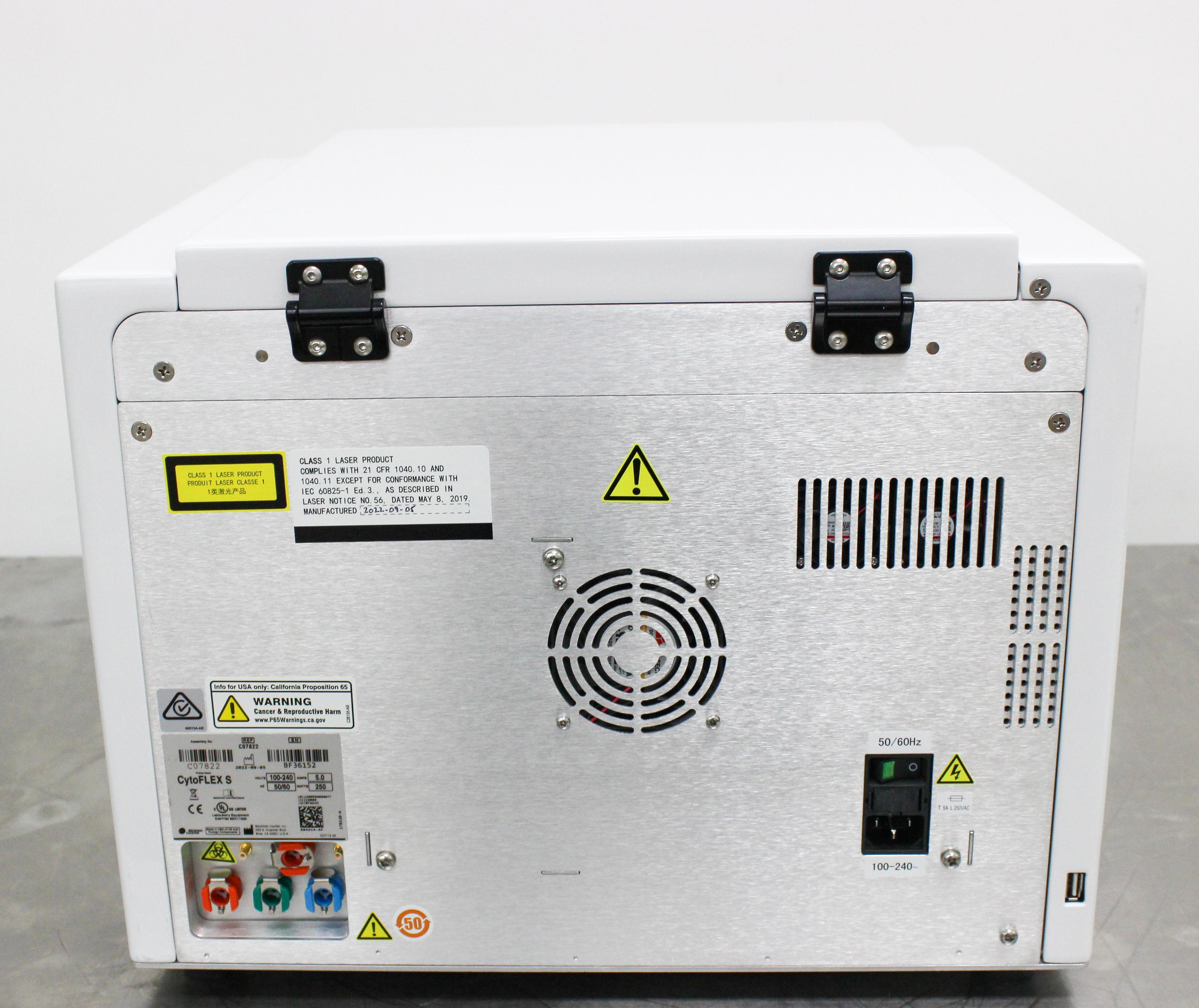 Beckman CytoFLEX S Flow Cytometer, C07822, 4 Lasers, 96-Well Plate Capability