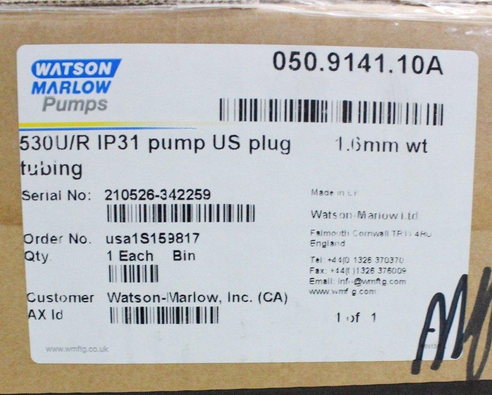 Watson Marlow 530U/R IP31 Peristaltic Pump 2200:1 Speed Control Remote Options